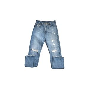 LEVIS 501 Distressed Straight Leg Jeans Size 28”x 30”